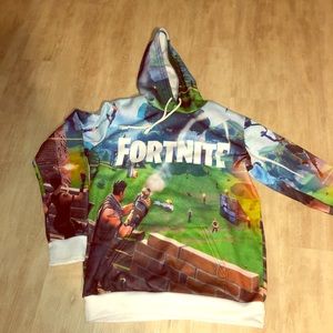 Fortnite hoodie sweatshirt gamer wear kids large